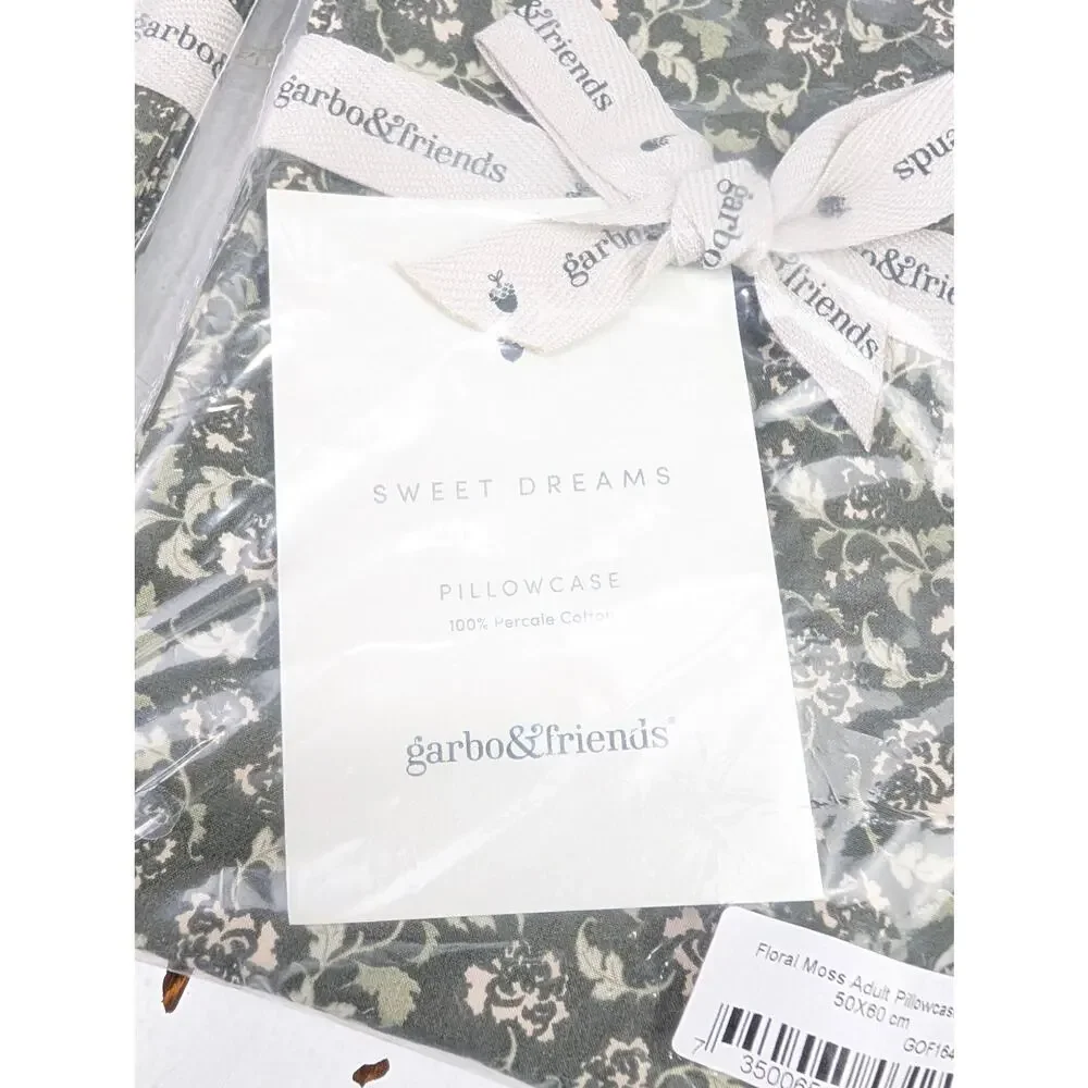 Garbo & Friends Adult/Twin 50cm x 60 cm Bedset & 2 Pillowcases - Floral Moss
